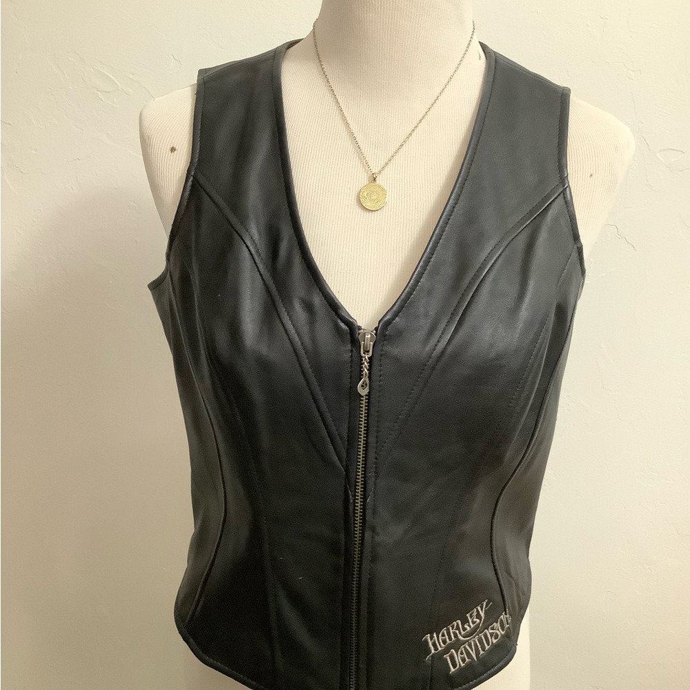 Harley-Davidson Black Leather Biker Vest